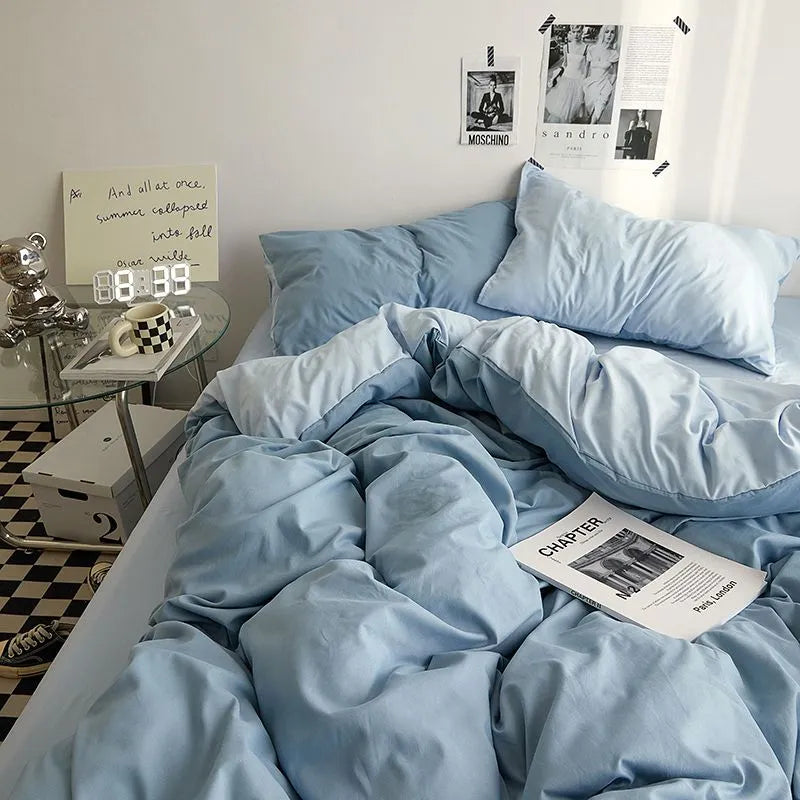 Soft Blue Boys Bedding Set