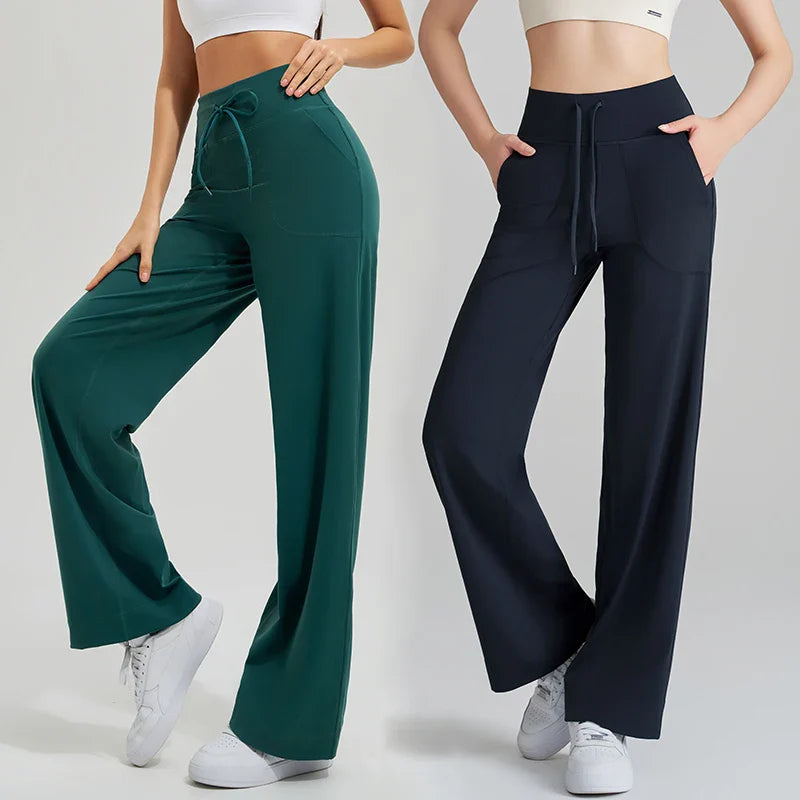 Women's High Waist Yoga Pants - Gym & Running Pants with Pockets