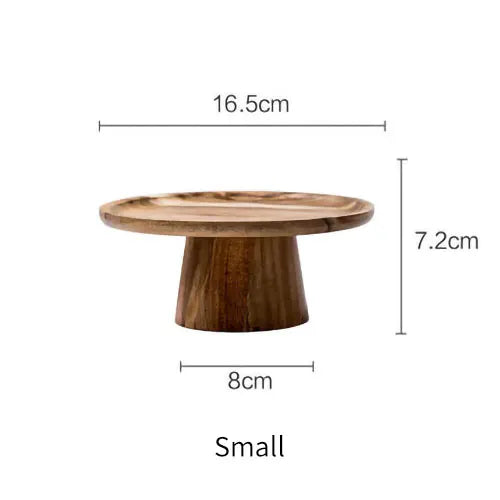 High Stand Wooden Cake Plate