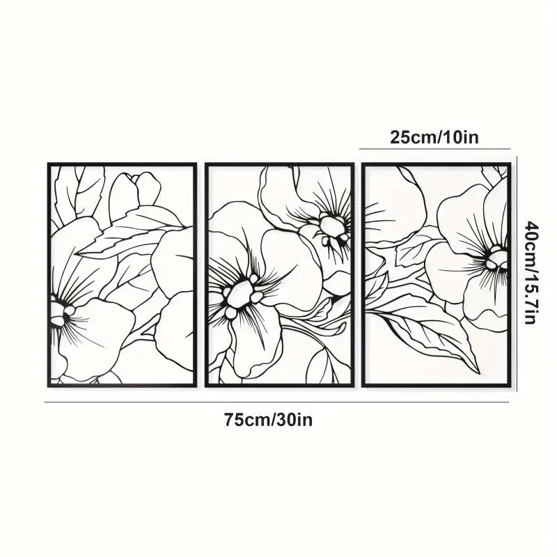 Floral Single Line Wall Art