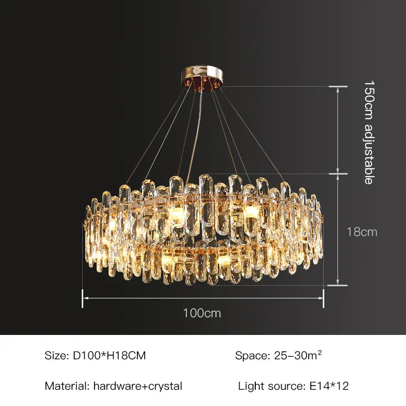 Chandelier en cristal Tooley