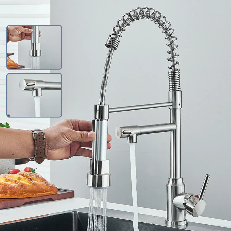 NickelFlex – Kitchen mixer tap with 360° swivel function faucet