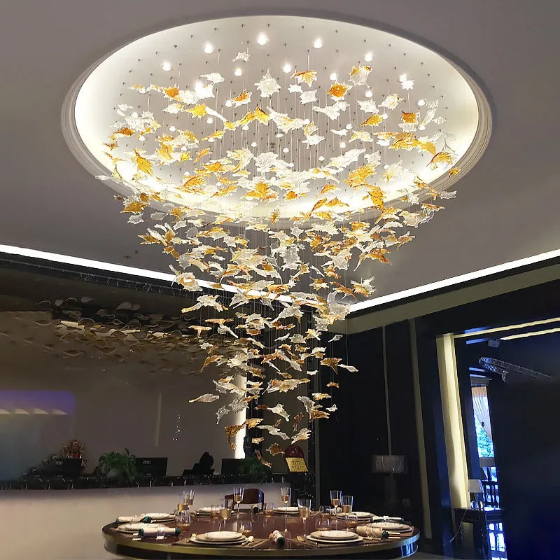 Maple Leaf Crystal Chandelier