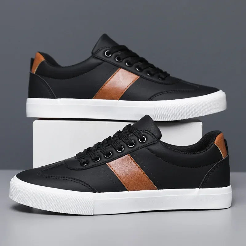 Street Style Leather Sneakers