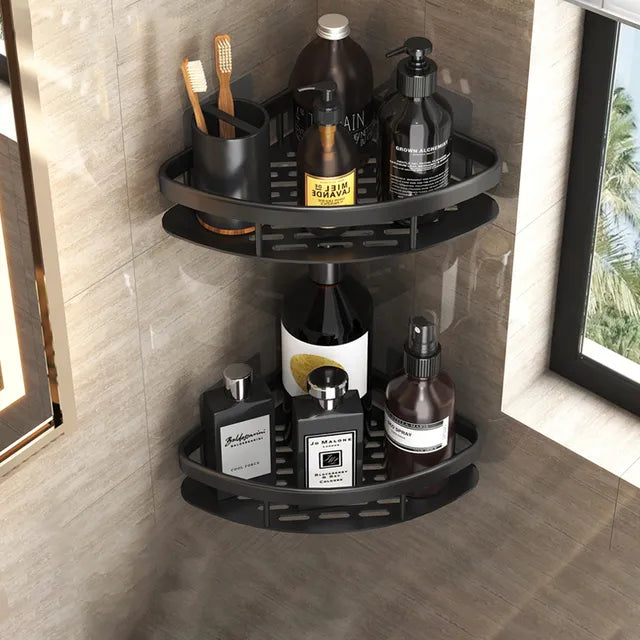 No-Drill Bathroom Corner Shelf: Stylish and Practical Shower Storage Solution