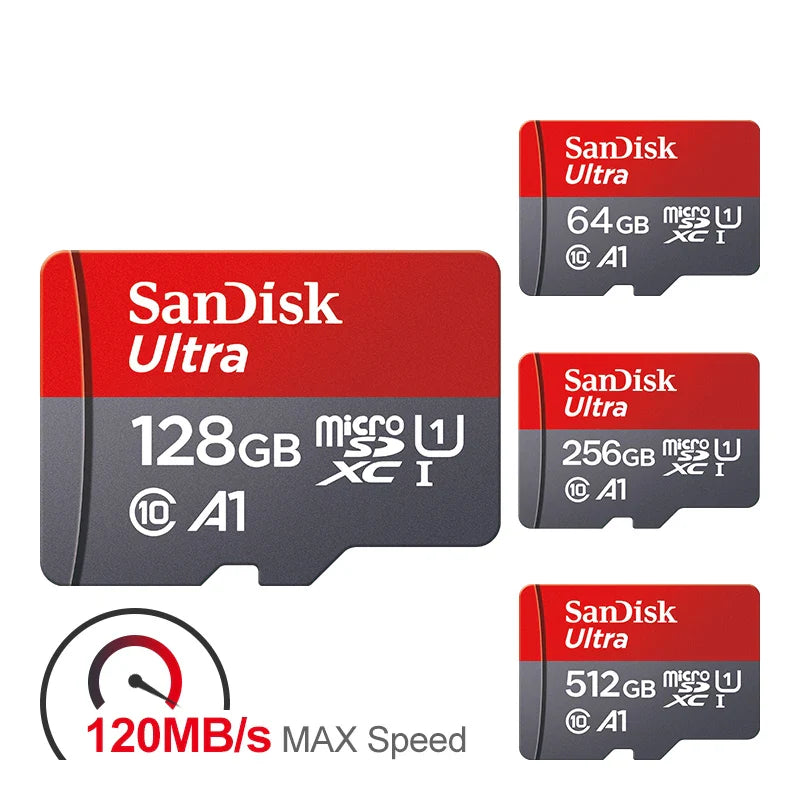 Ultra microsd 128GB 32GB 64GB 256GB 512GB A1 Micro SD-kort SD TF Flash-kort Hukommelseskort Klasse 10 til telefon