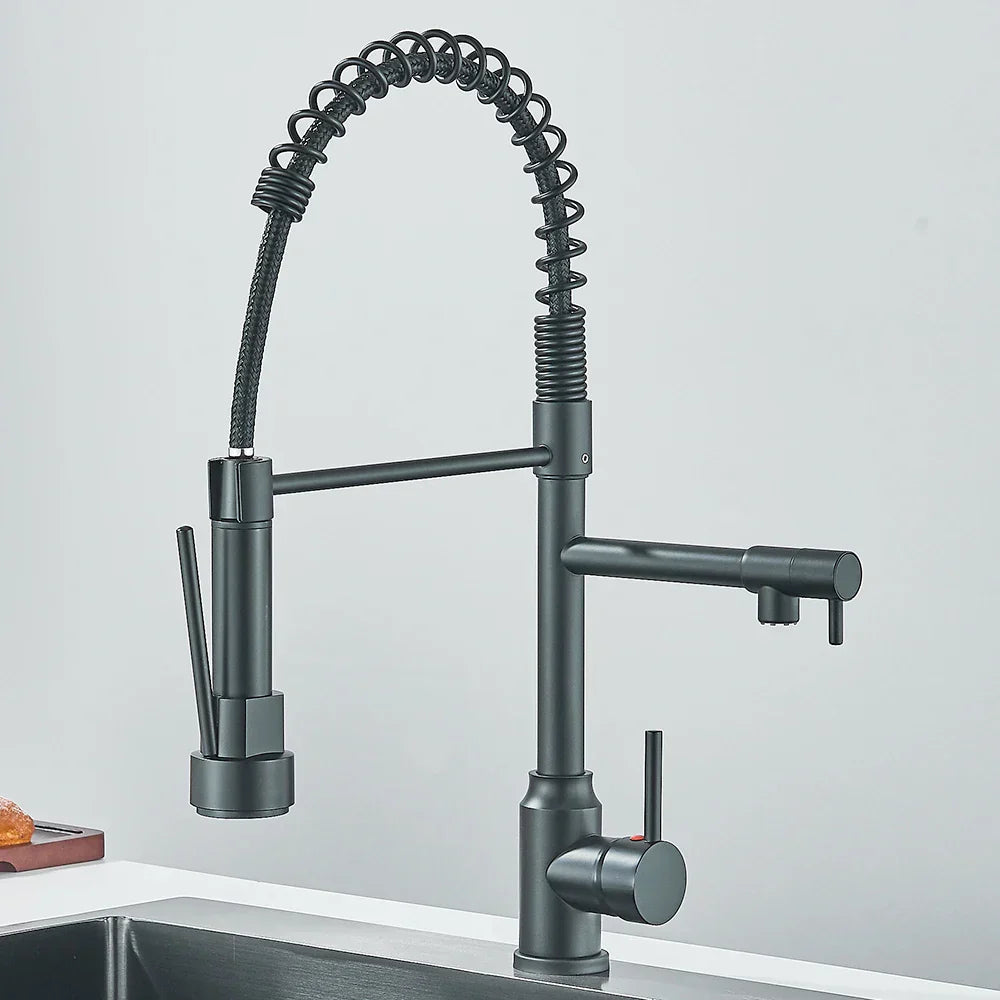 SpringFlow – Double spout kitchen mixer tap faucet