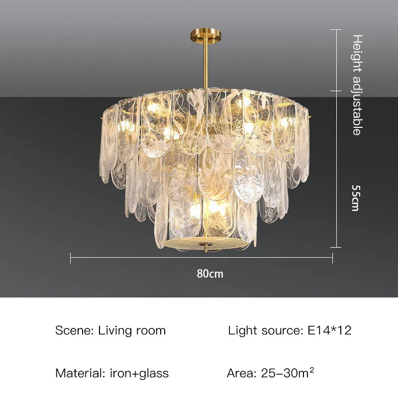 The Strand Gold LED Marmor Krystall Glass Kranse