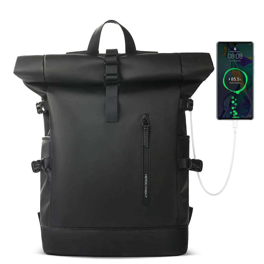 Sac à dos de voyage extensible – Sac étanche pour ordinateur portable de grande capacité avec port USB pour la randonnée, le cyclisme et une utilisation quotidienne