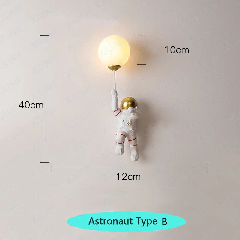 Astronaut Nursery Room Wall Light