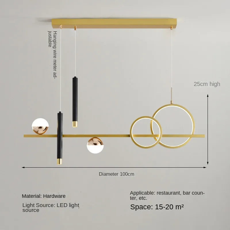 Komnab moderne minimalistische LED-hanglampen met spot met afstandsbediening