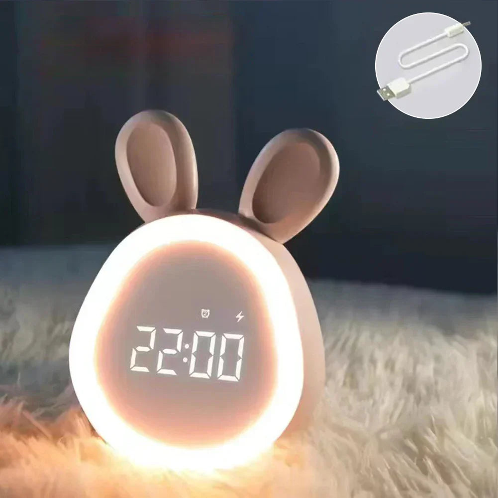 JoyfulBunny – Despertador com Alarme e Lâmpada de Luz