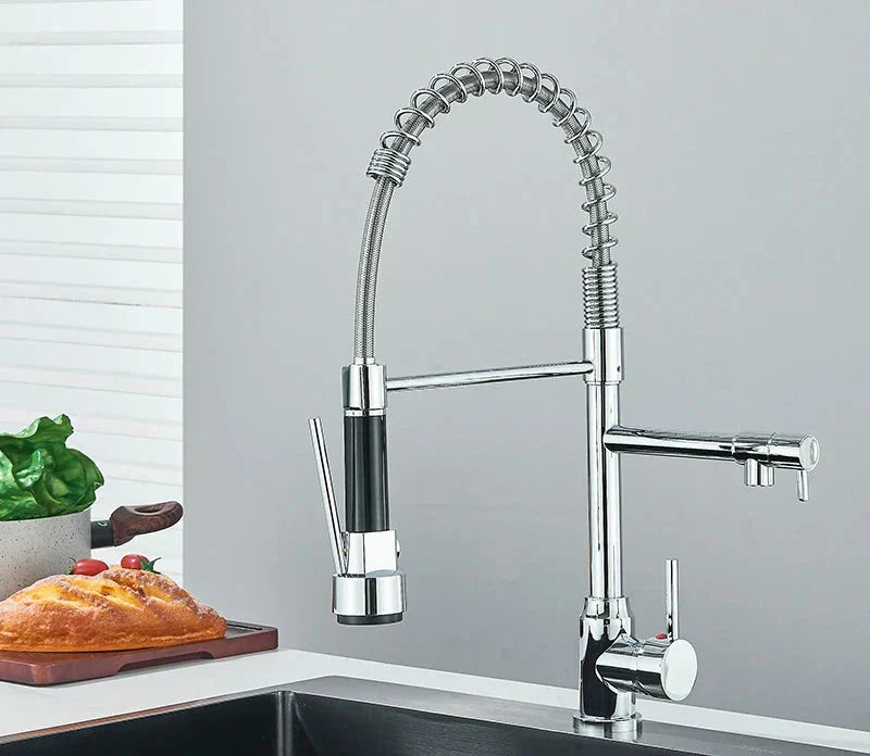 NickelFlex – Kitchen mixer tap with 360° swivel function faucet