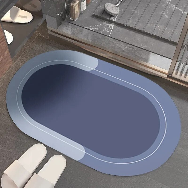 Tapis de salle de bain antidérapant super absorbant – Séchage rapide et sans danger pour les sols mouillés