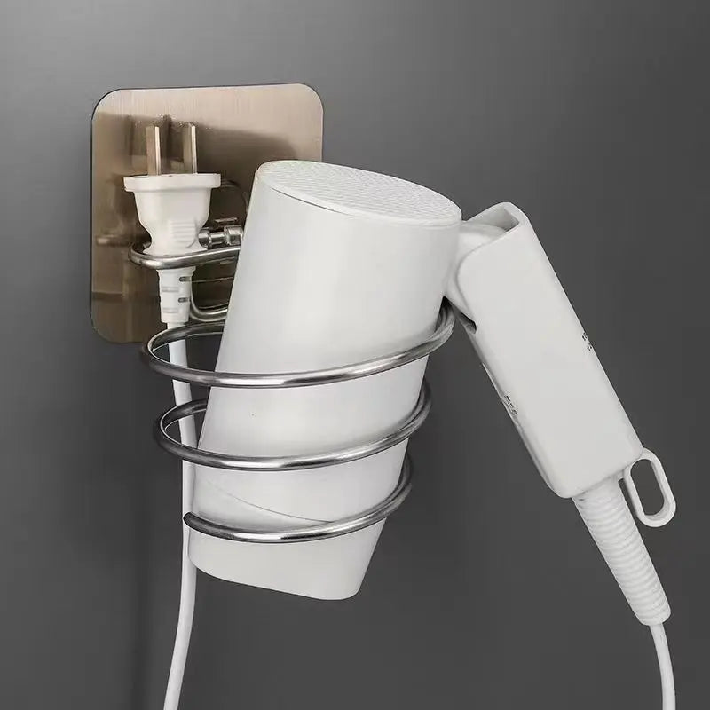 Winnie Adhesive Hair Dryer Holder - No Drill, Wall-Mounted Organizer