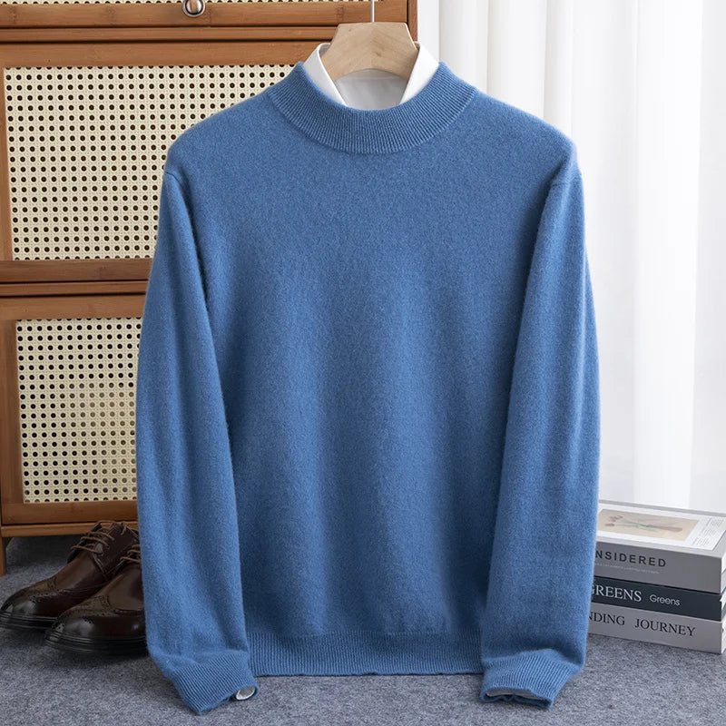 Klassisk Mock Neck Ulltröja