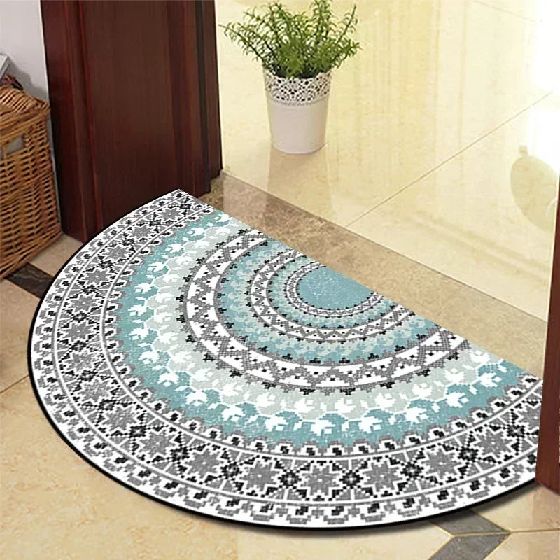 Winnie Retro Felpudo Semicircular – Elegante Alfombra de Entrada Antideslizante para Interior