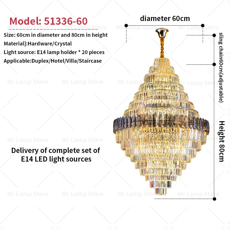 Chandelier en cristal Anwar