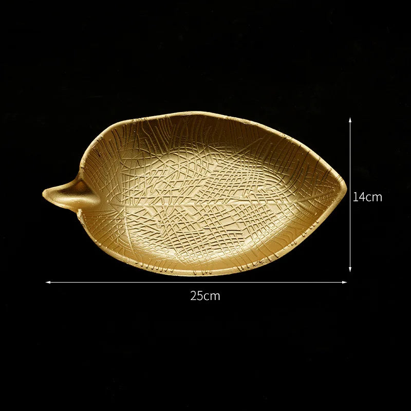 Nordic Gold Leaf Serving Tray