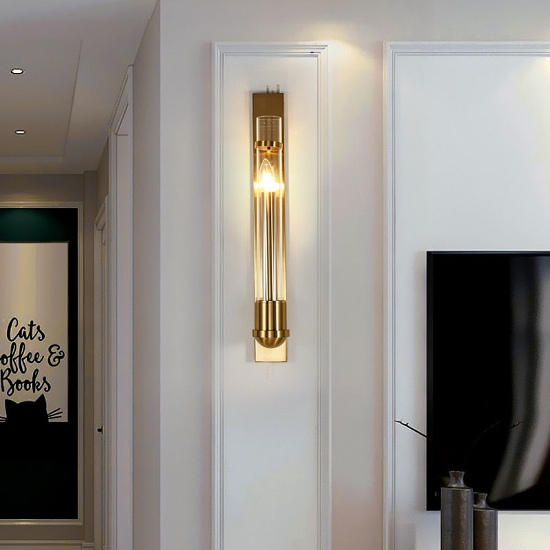 WIN Lampada da Parete Moderna a Led in Stile Americano di Lusso Luce Dorata