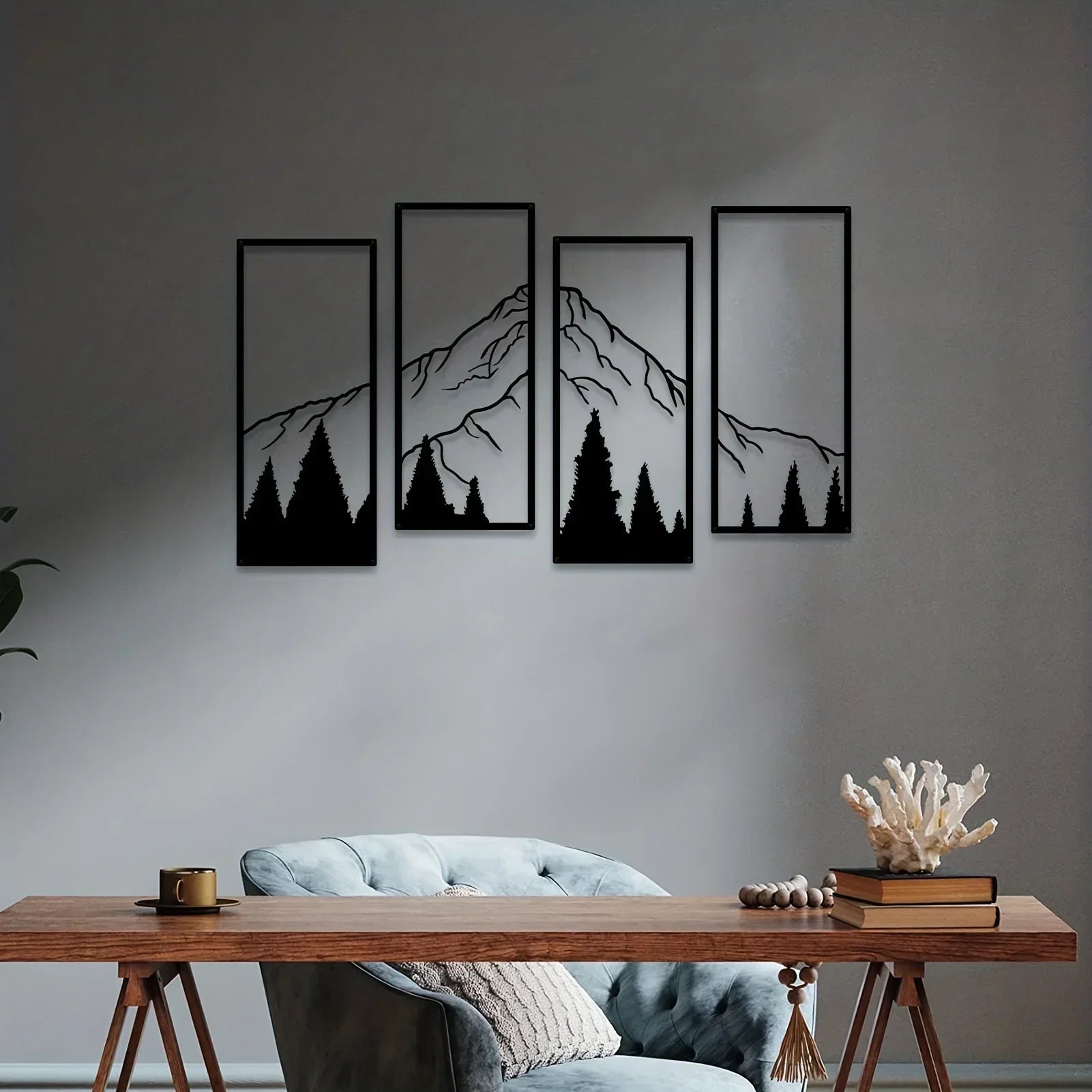 Arte da parete unica con cornice montana