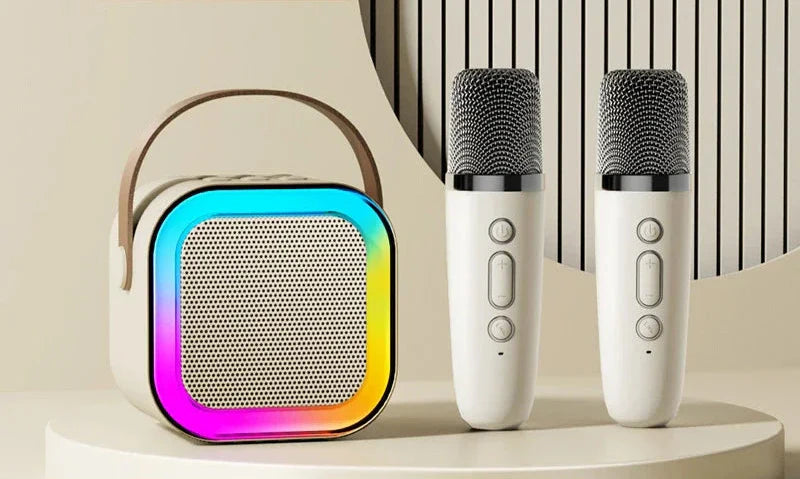 MelodyK12 Portable Karaoke Speaker with Wireless Mics