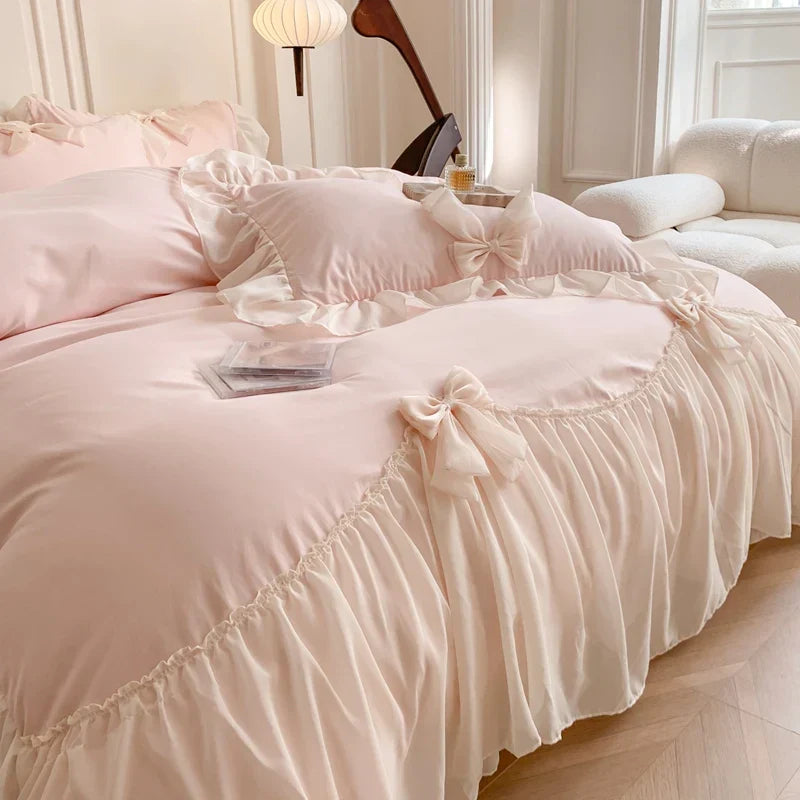 Chiffon Lace Romantic Bedding Set