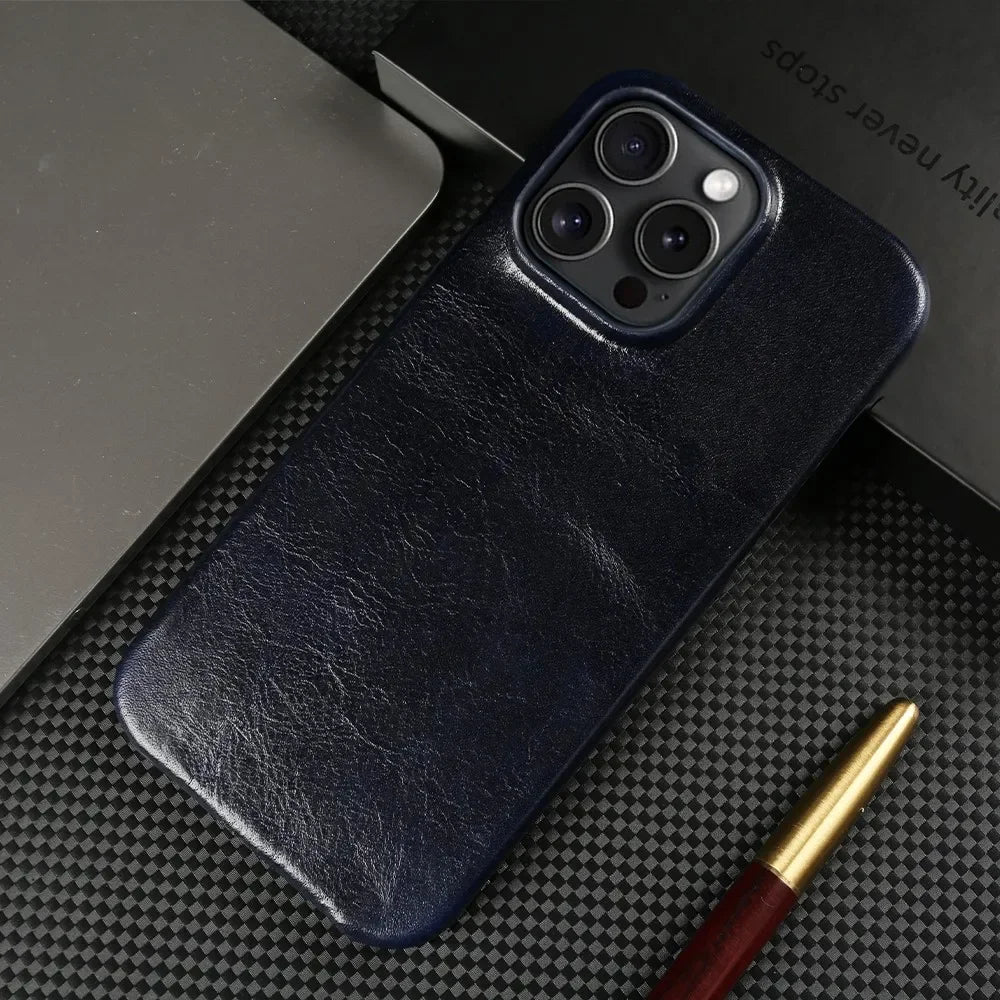 L'EXÉCUTIF - COQUE IPHONE EN CUIR VÉRITABLE