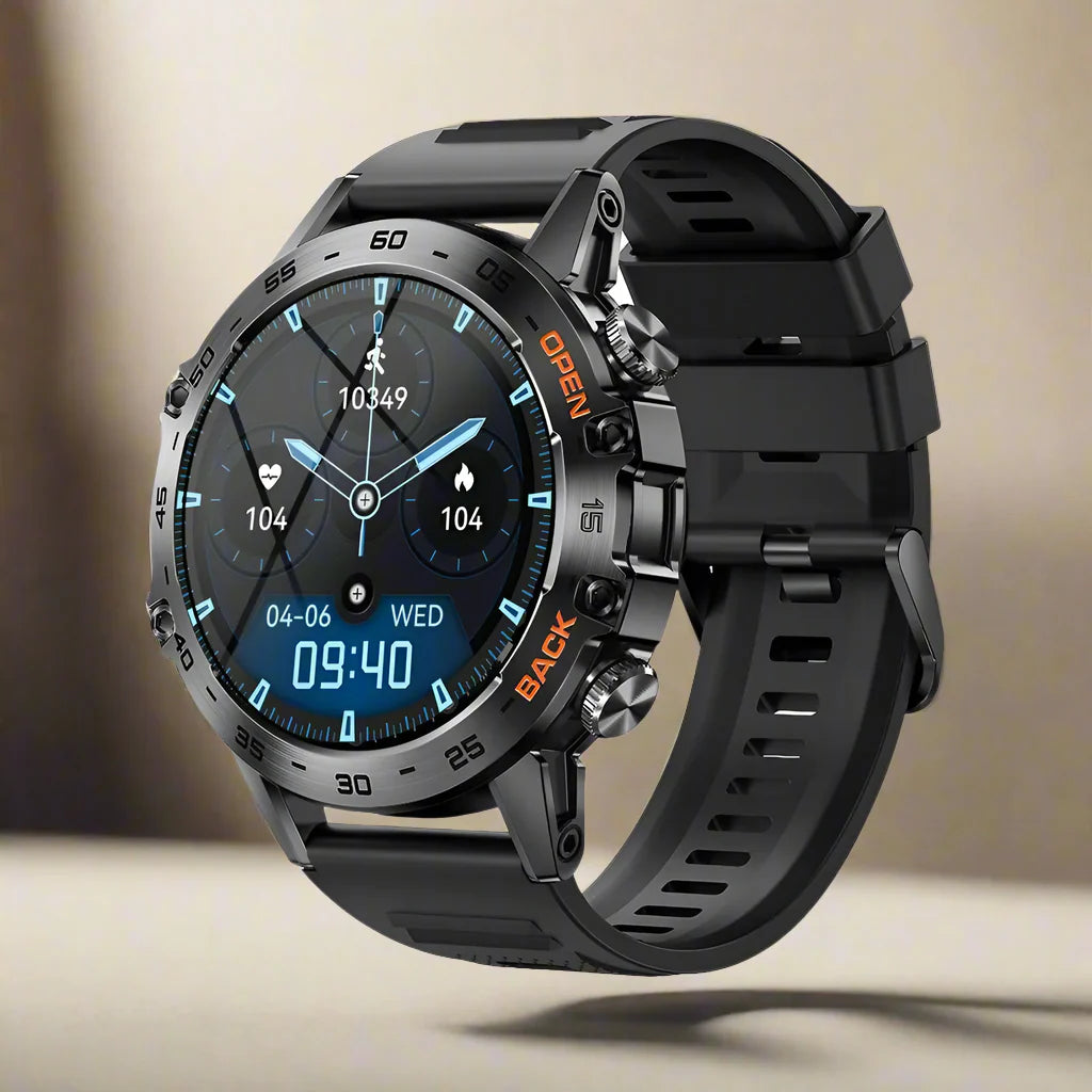 Maxwell Pro Steel Smartwatch – Ceas inteligent Bluetooth de 1,39" cu apeluri și monitorizare a fitness-ului pentru Android și iOS