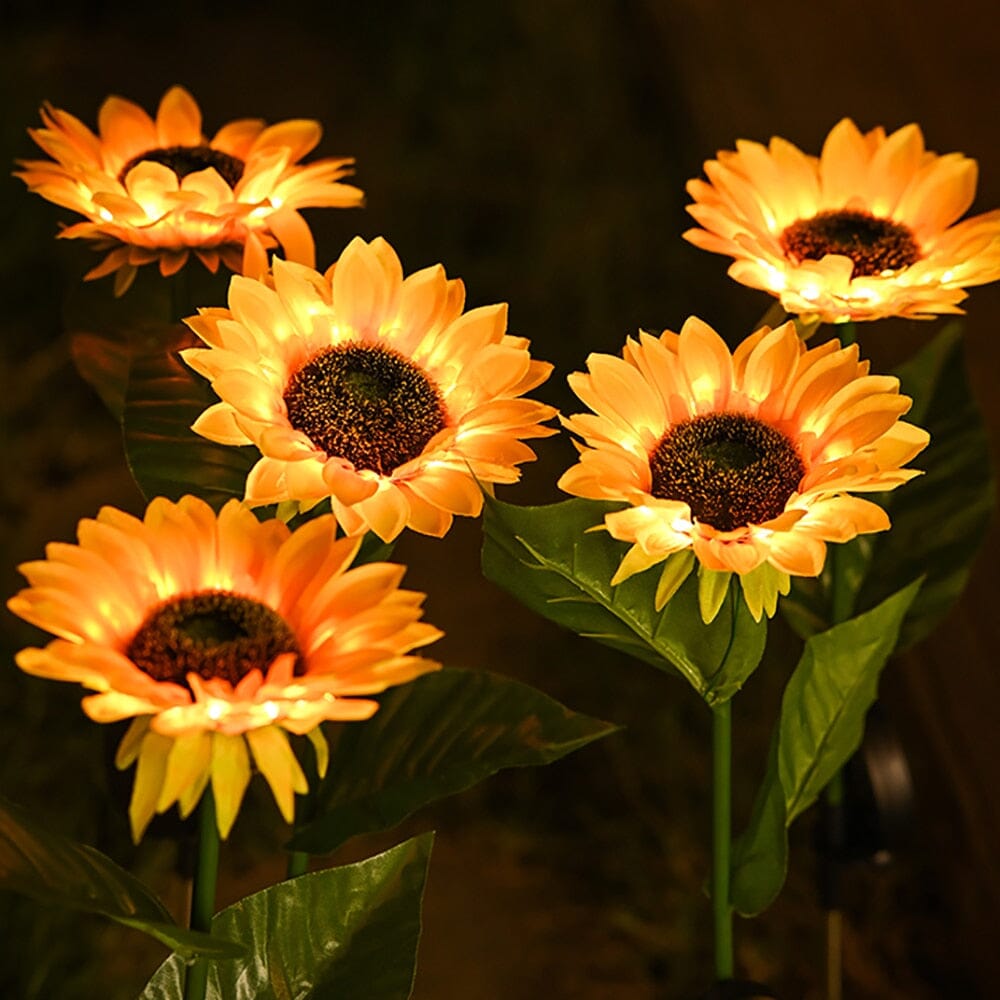 Solar-Sonnenblumen-Garten-LED-Lichter