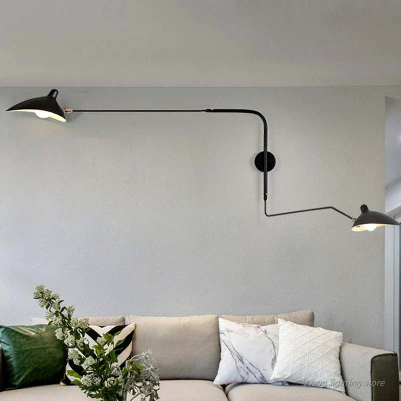 Dual Arc Modern Wall Lamp