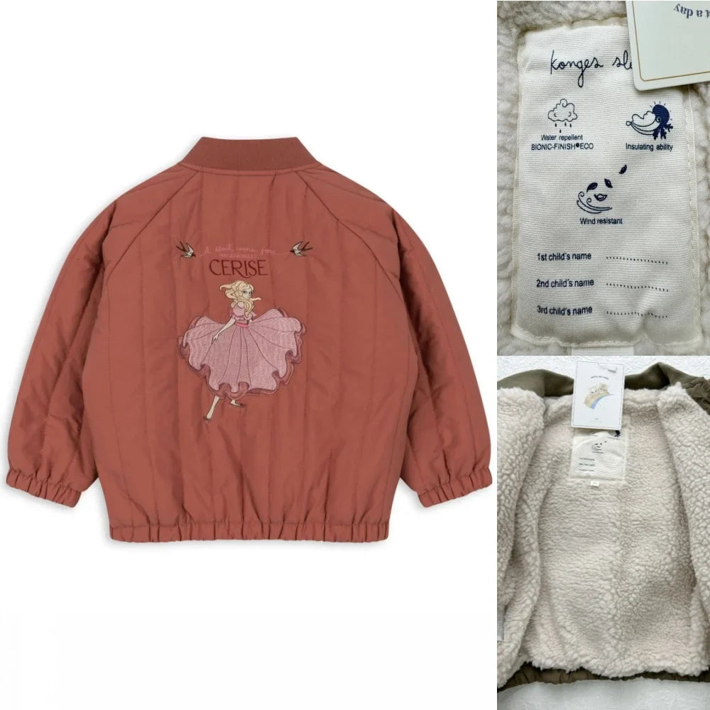 Chaqueta acogedora de lana de cordero para niños: prendas de abrigo de invierno unisex para niños pequeños y niños