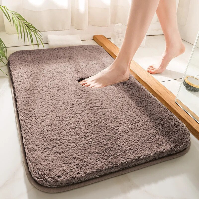 Alfombra de baño antideslizante súper suave de primera calidad: alfombra de baño gruesa y absorbente para máxima comodidad