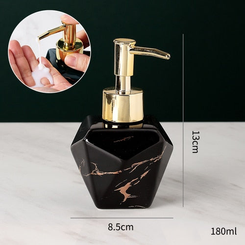 Elegant Soap Dispenser i solid marmor för badrum