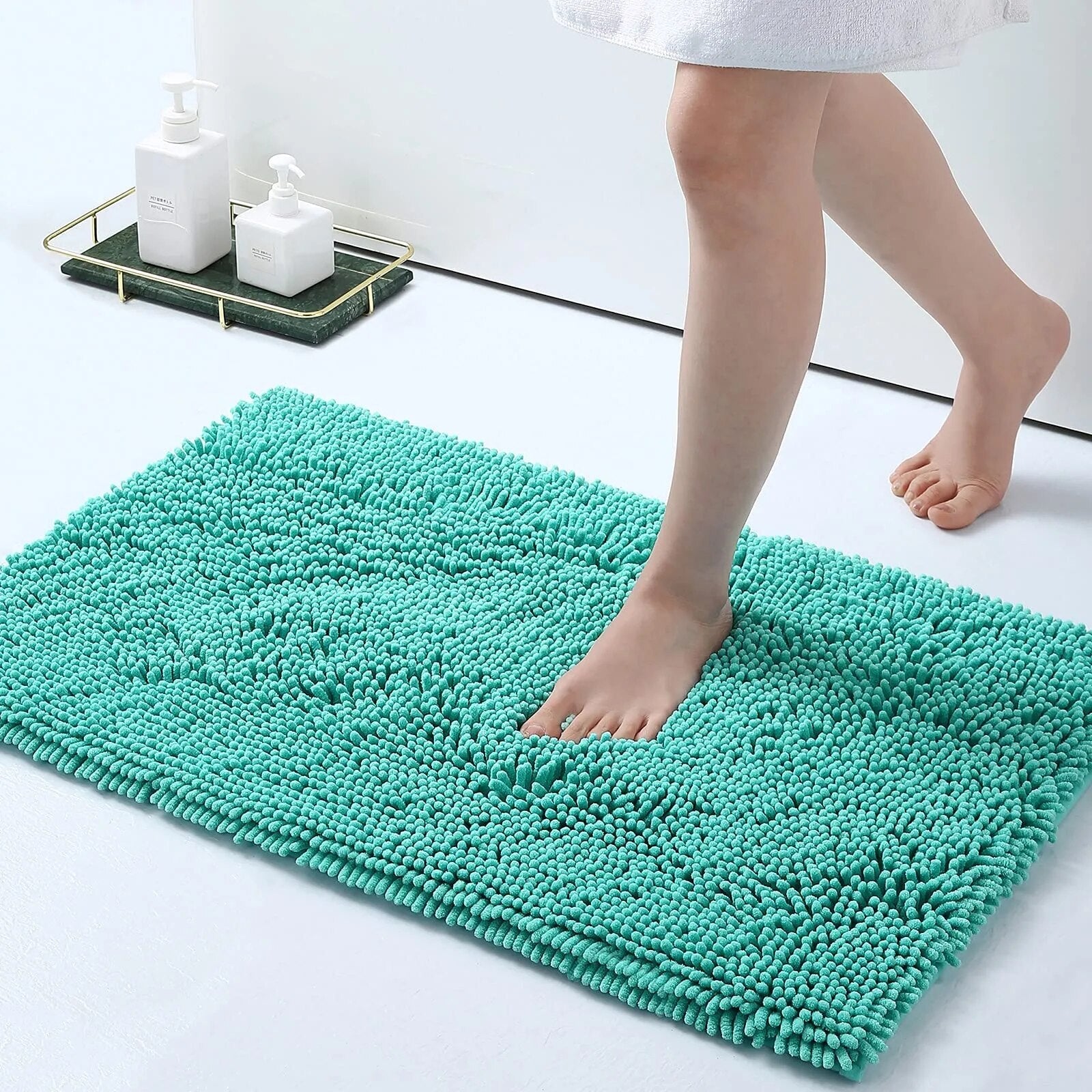 Tapis de bain épais antidérapant – Tapis de salle de bain doux et absorbant pour plus de sécurité et de confort