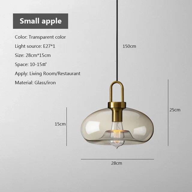 Luz Pendente de Vidro Moderna