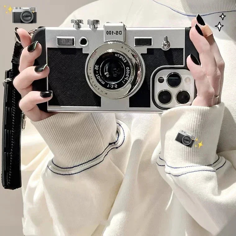 NYTT 2024 Limited Edition Old Vintage Retro Camera iPhone-deksel (Emily in paris-deksel)