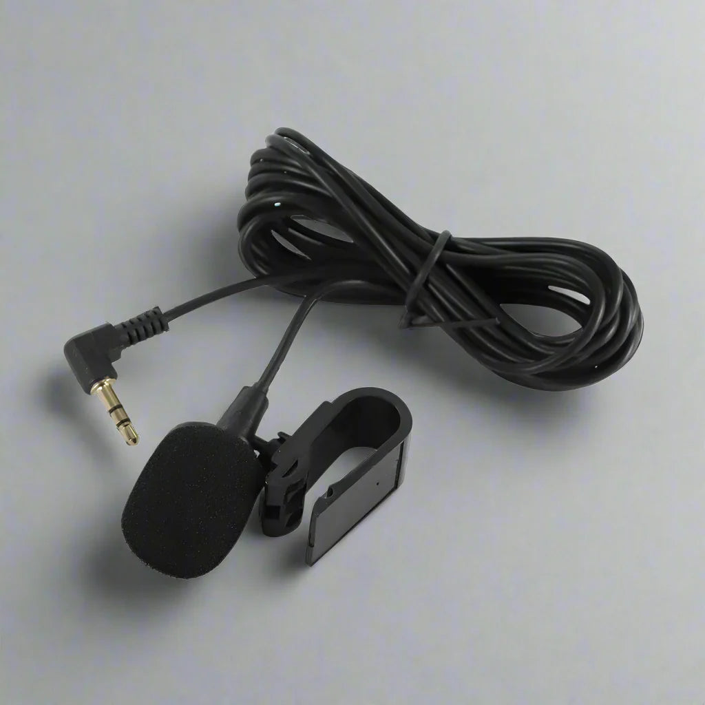 MaxSound Mini micrófono de audio para automóvil: micrófono Lavalier con cable de 3,5 mm