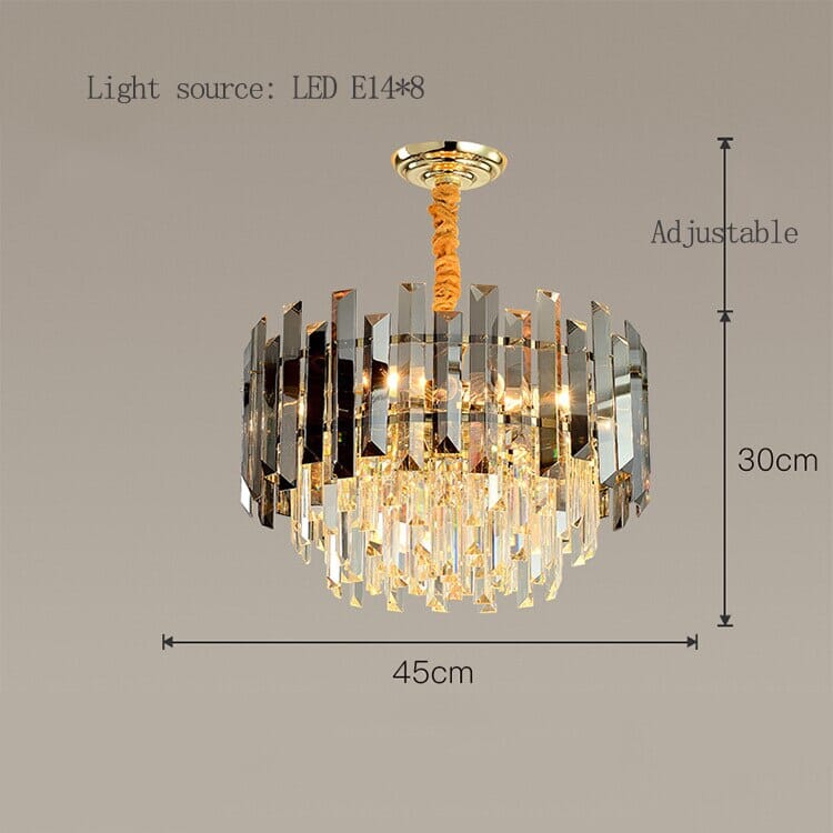 LED Round Golden Crystal Lamp