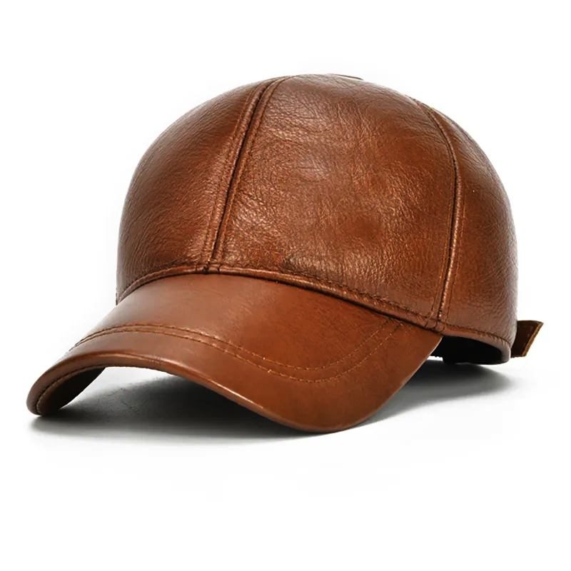 Gorra de cuero de lujo