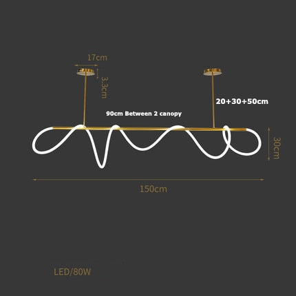 Kolia LED Dimmable Fekete Fehér Arany Króm Mennyezeti Designer