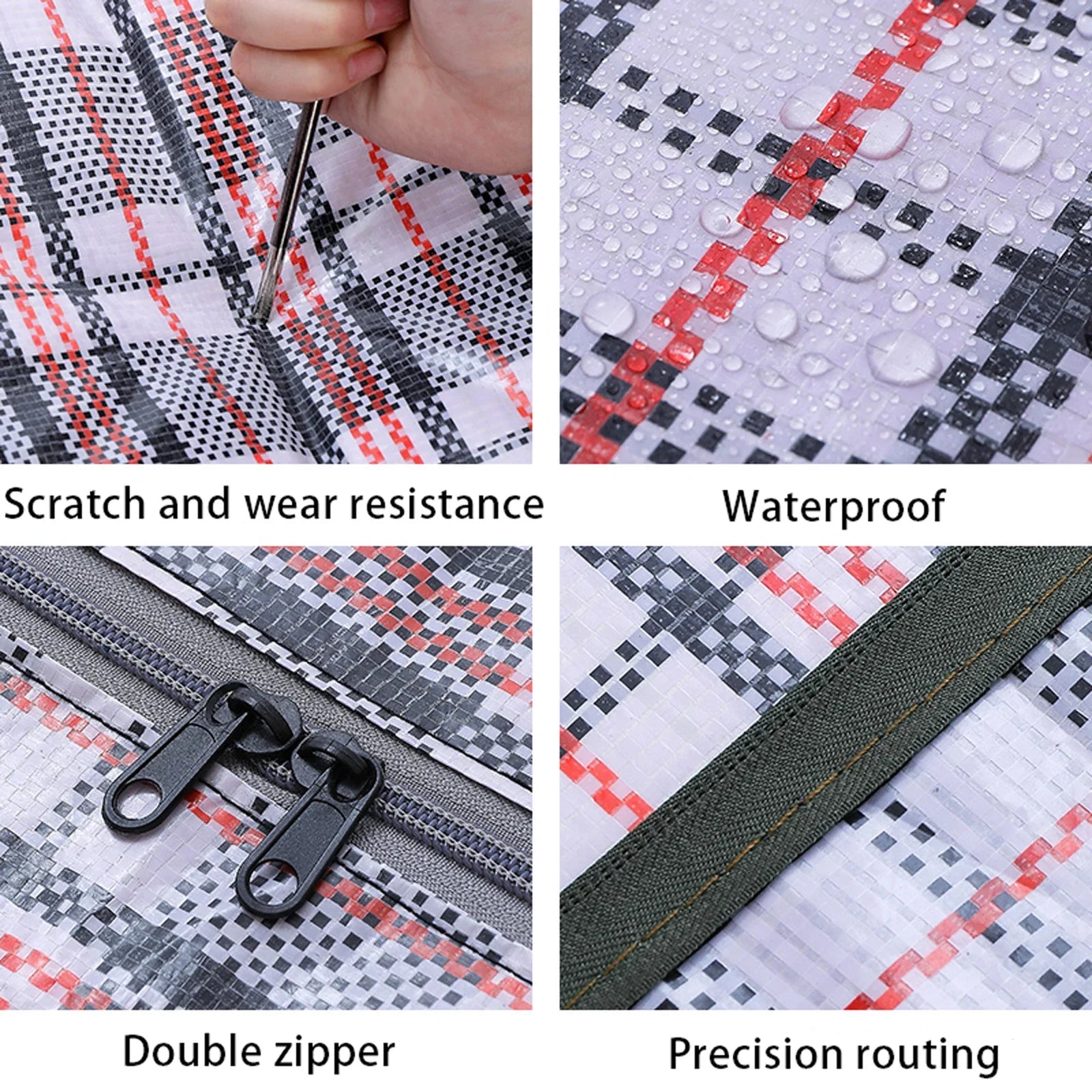 Woven Luggage Bag: Scratch resistant and waterproof