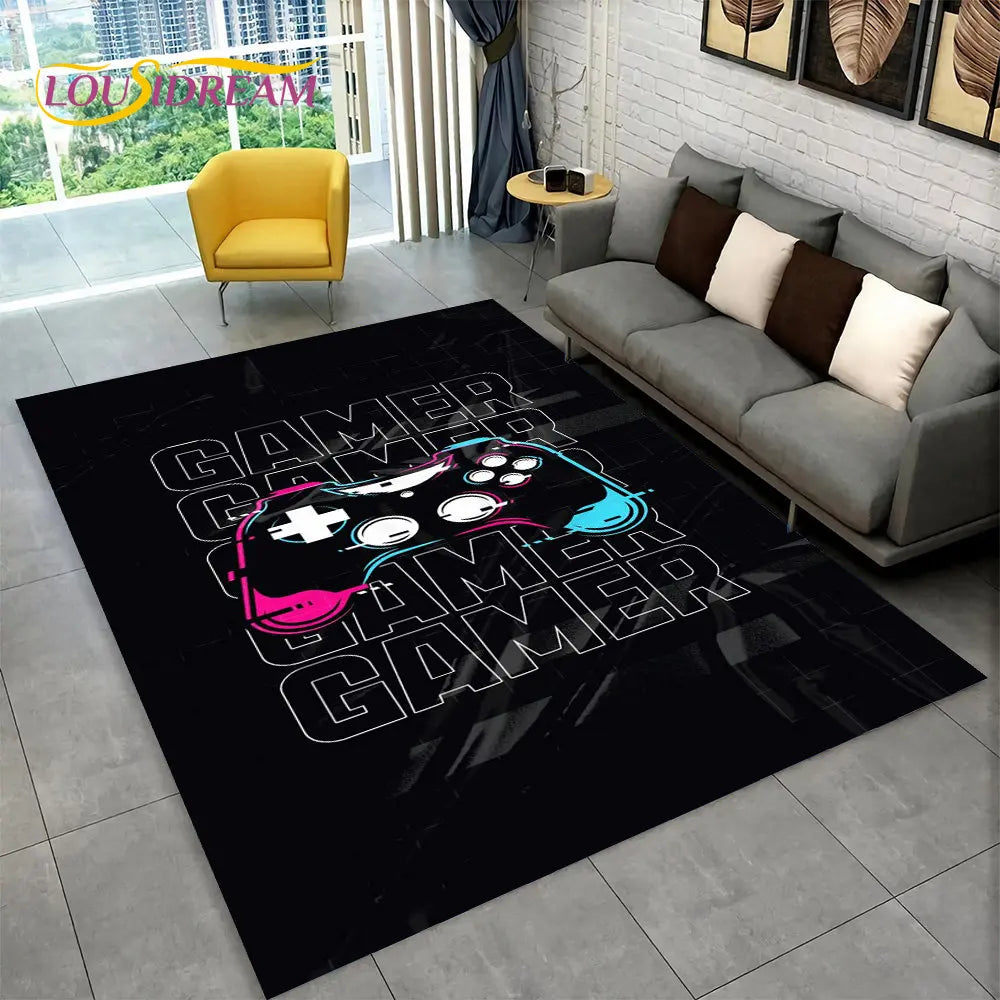 Alfombra de Juego Alex 3D Gamer - Gran Alfombra Antideslizante para Niños y Sala de Estar