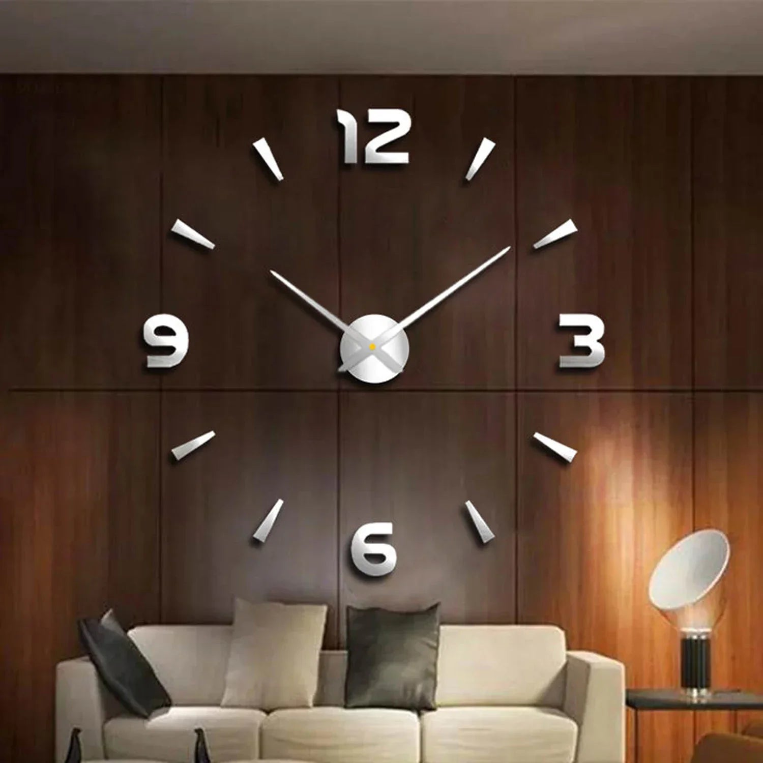 Reloj de Pared Grande Sin Marco 3D