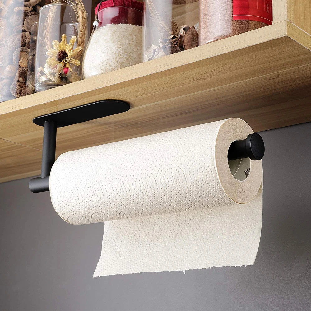 Soporte de rollo de papel adhesivo de acero inoxidable Stella – Organizador de baño y cocina