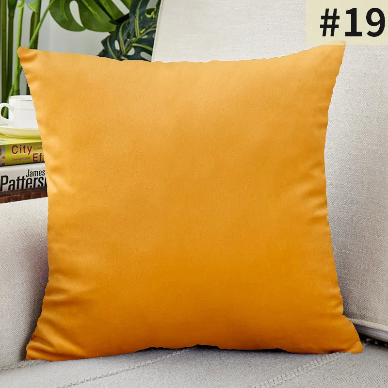 VelvetChic - Plain Cushion Cover for Home Decor