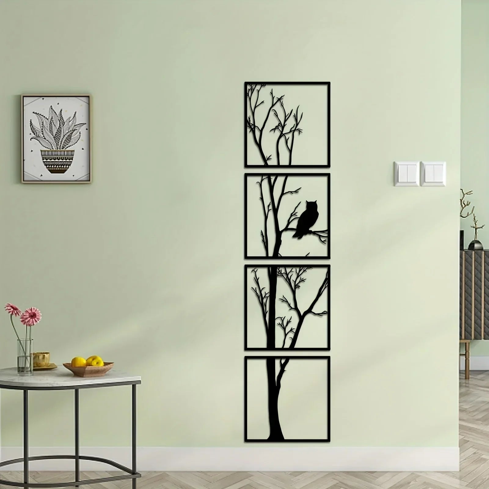 Owl Tree Branch Wall Art