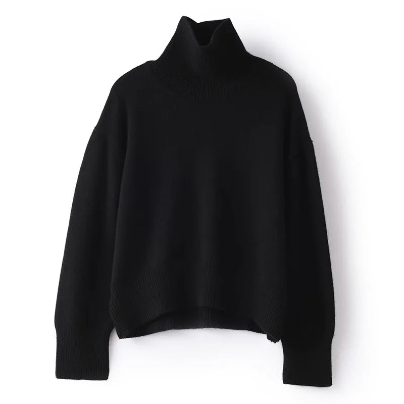 Pull 100% pur cachemire pour femme, pull épais à col roulé, nouvelle collection automne et hiver