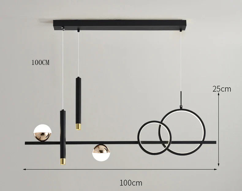 Komnab moderne minimalistische LED-hanglampen met spot met afstandsbediening