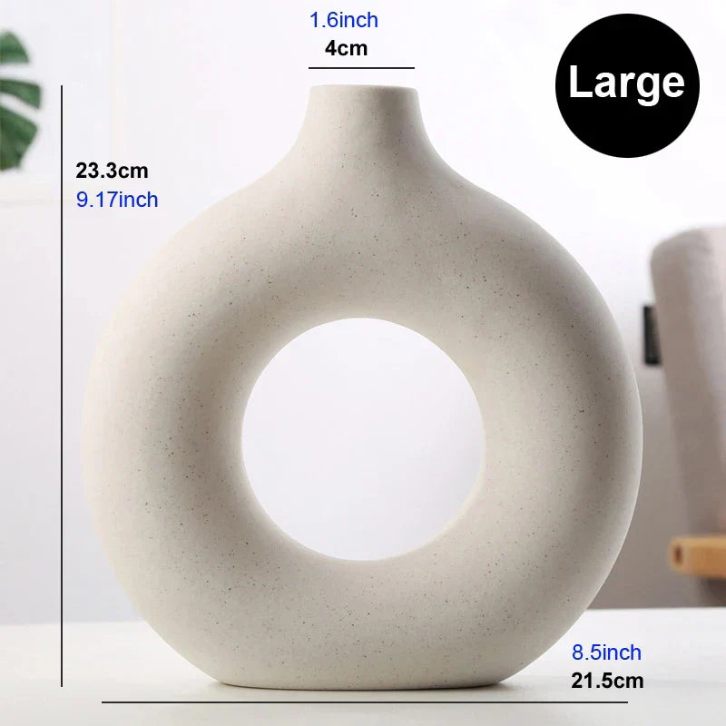 Circular Hollow Ceramic Vase